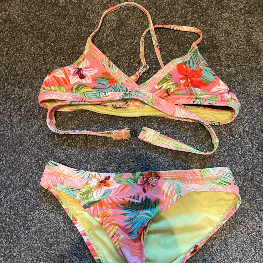 Tropical leaves bikini set